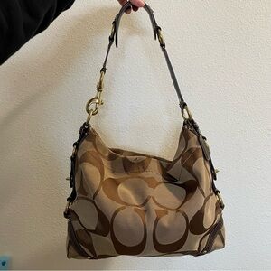 Coach Brown Signature Shoulder Bag